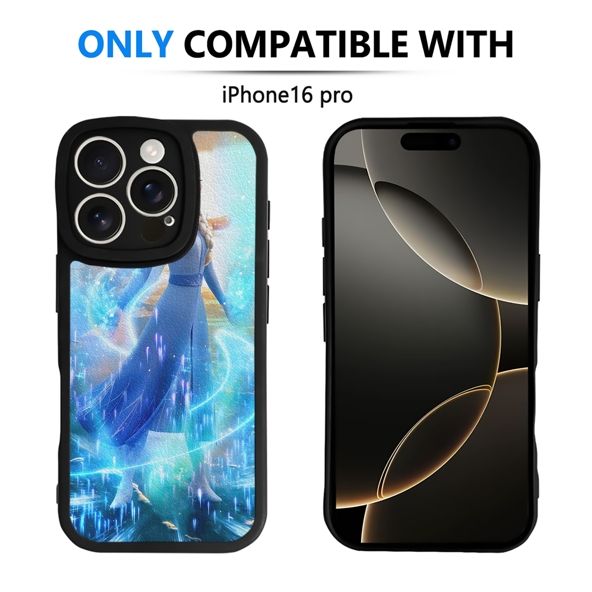 （画像用） アナと雪の女王 アンナ エルサ Frozen Anna Elsa 【iPhone 16シリーズ対応】シリコンスマホケース（レザー調） 材質：シリコン